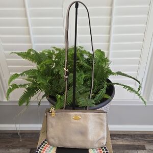 Coach Gold Leather Crossbody Bag